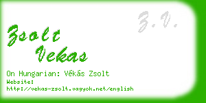 zsolt vekas business card